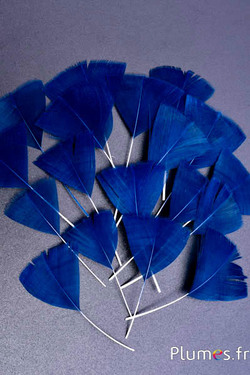 Pétales en plumes - 6-8 x 3-4 cm - bleu nuit
